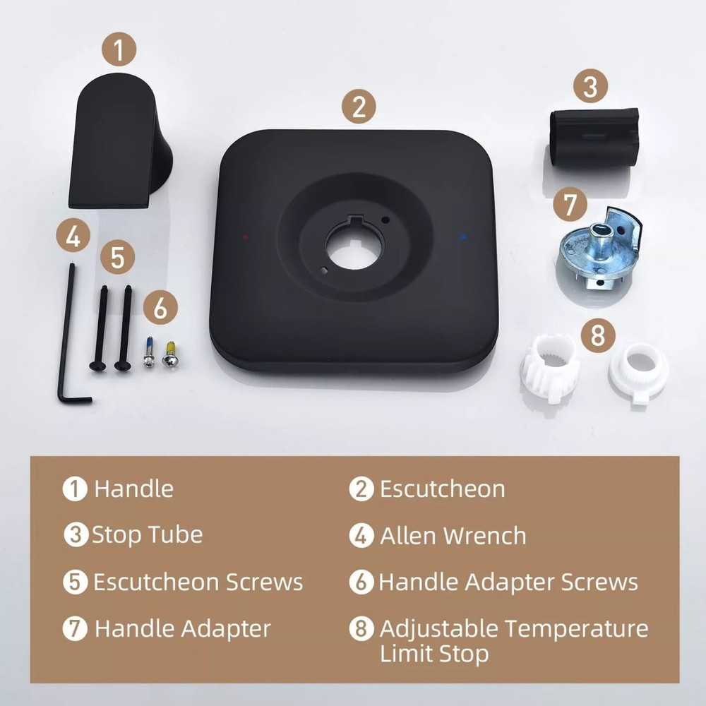 For T2471BL Posi-Temp Valve Shower Handle Kit Replacement Easy Installation