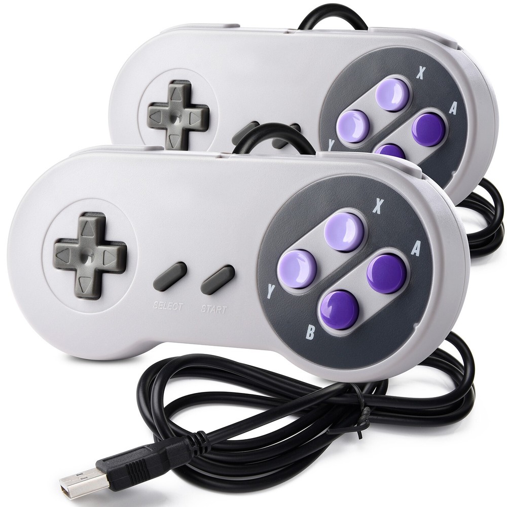 2 Pack iNNEXT SNES USB Super SNES Controller Gamepad for PC & MAC & Raspberry Pi