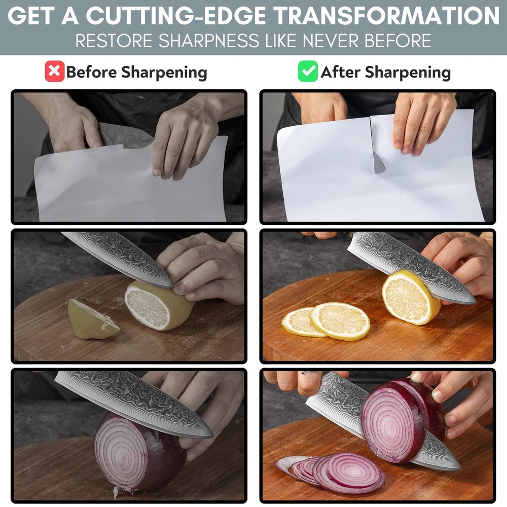 Rolling Knife Sharpener with Adjustable 10° to 40° Options and Adju...
