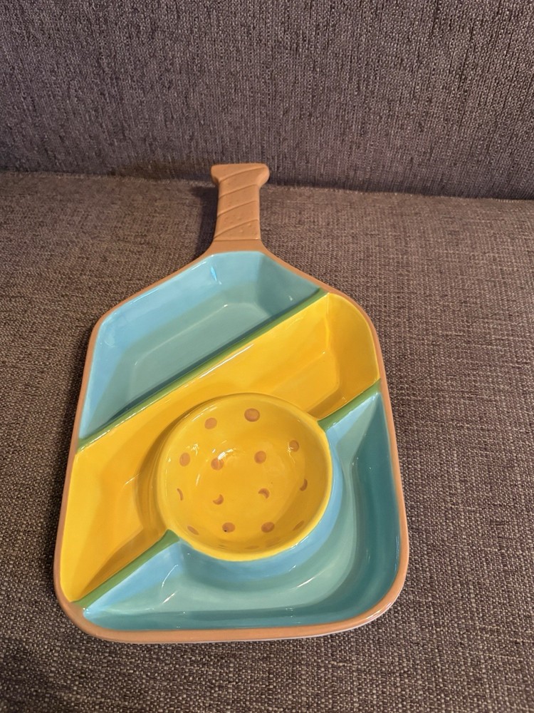 Godinger Pickleball Chip & Dip Serving Tray Set