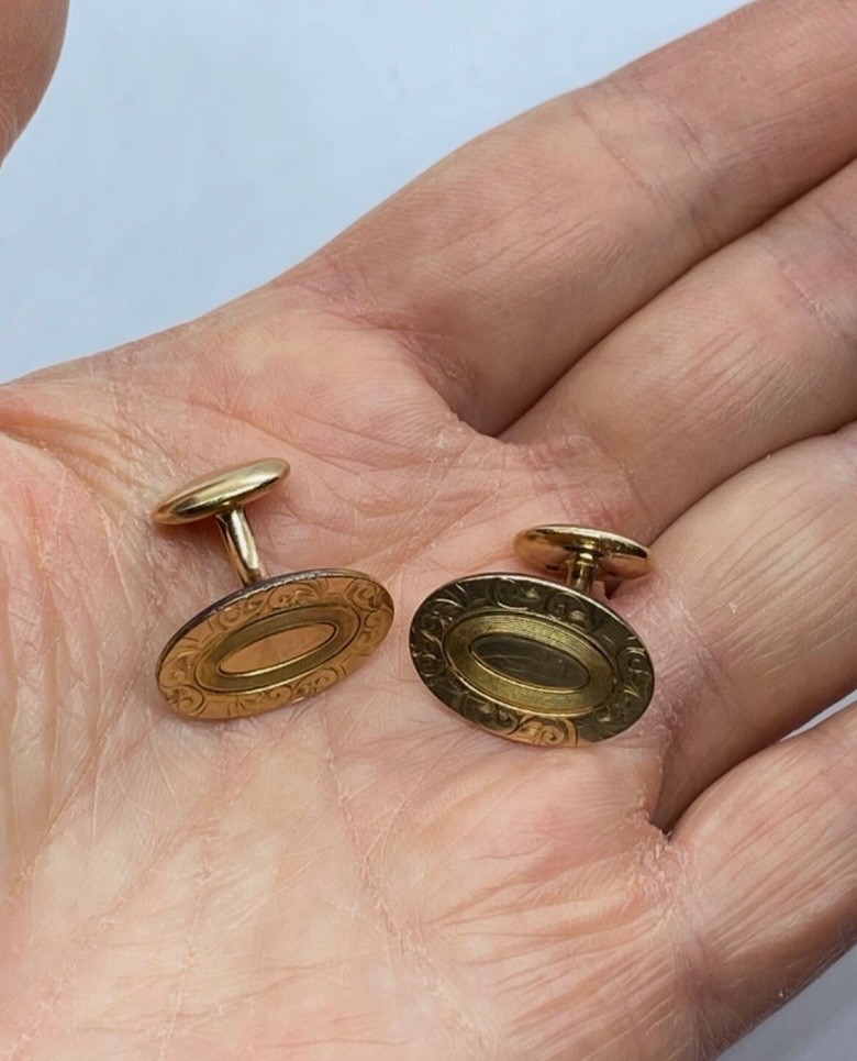 Antique GLP Co Gold Plated Cufflinks