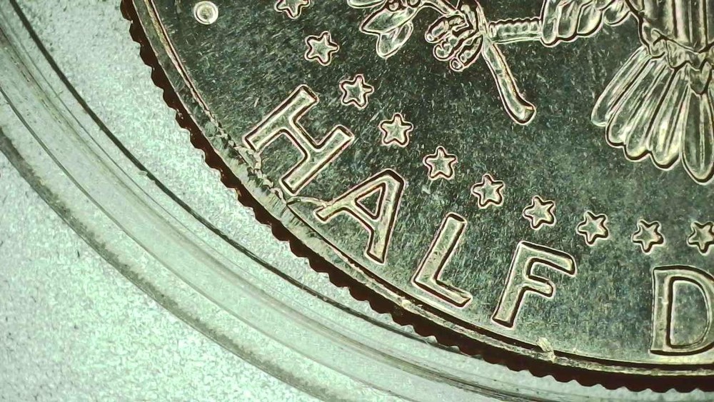 Kennedy Half Dollar Error - Pre Cud Die Crack