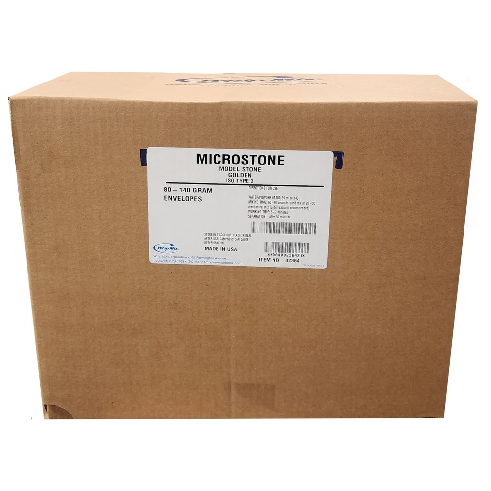 *80-Pack* Whip Mix Microstone Model Stone ISO Type 3 Golden 02364