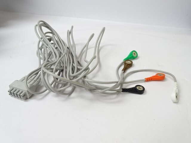 GE Multi-Link ECG Leadwire, Replaceable Set 5-Lead Grabber, AHA 412681-003 NOS