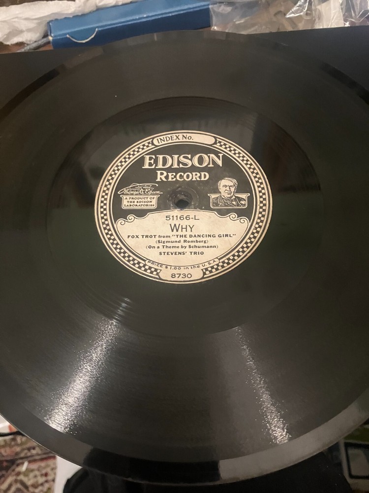 Edison Diamond Disc Record #51166 "Why" Ernest Stevens Trio