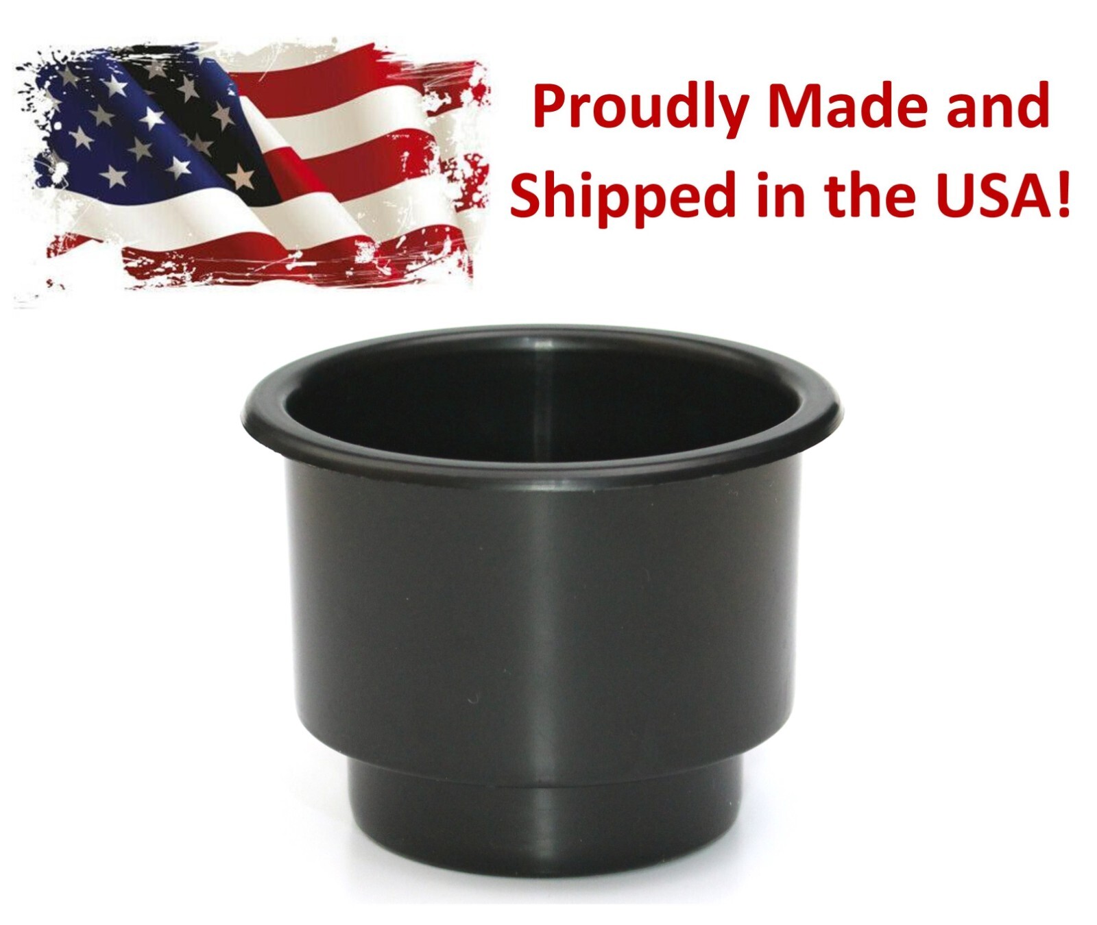 Black Jumbo Plastic Cup Holder Insert for Boat RV Car Truck