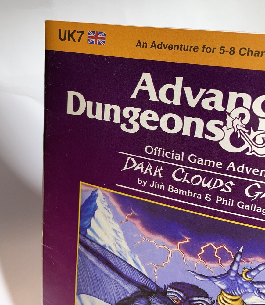Dark Clouds Gather Advanced Dungeons And Dragons Module UK7 9151 1985 TSR