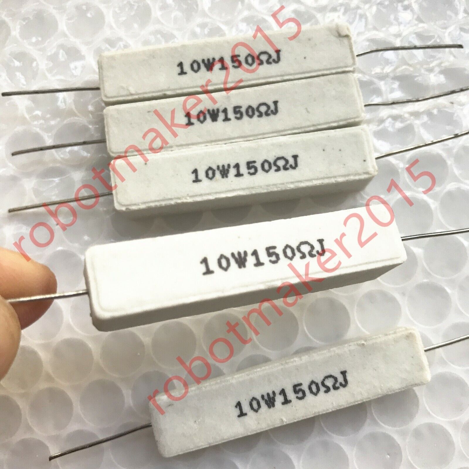 10Pcs 10 watt Wirewound Cement Resistor 10W horizontal Resistors 0.1-100K ohm