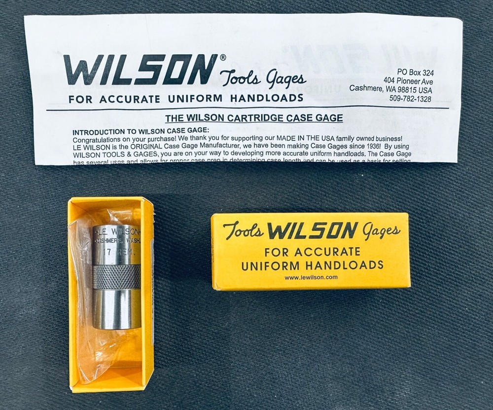 L.E. Wilson Case Gage 17 Remington