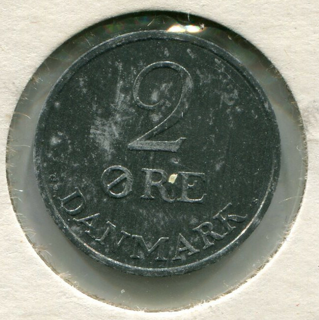 Foreign Coin - Denmark - 2 Ore (2 Øre) 1967