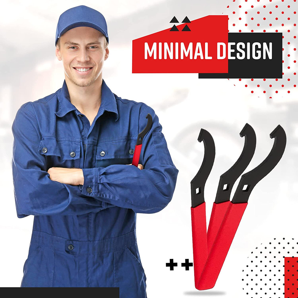 Universal Coilover Adjustment Spanner Wrench Set, 4 Pc. Tool Kit for Suspension