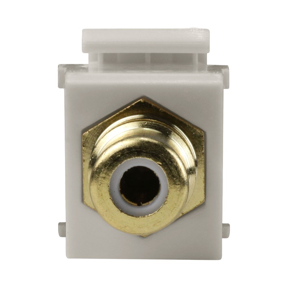 Construct Pro F-Connector to RCA Keystone Jack Insert (Light Almond)