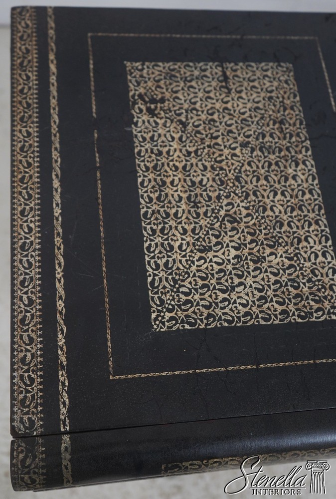 LF72134: MAITLAND SMITH Leather Wrapped 7 Drawer Console Sofa Table