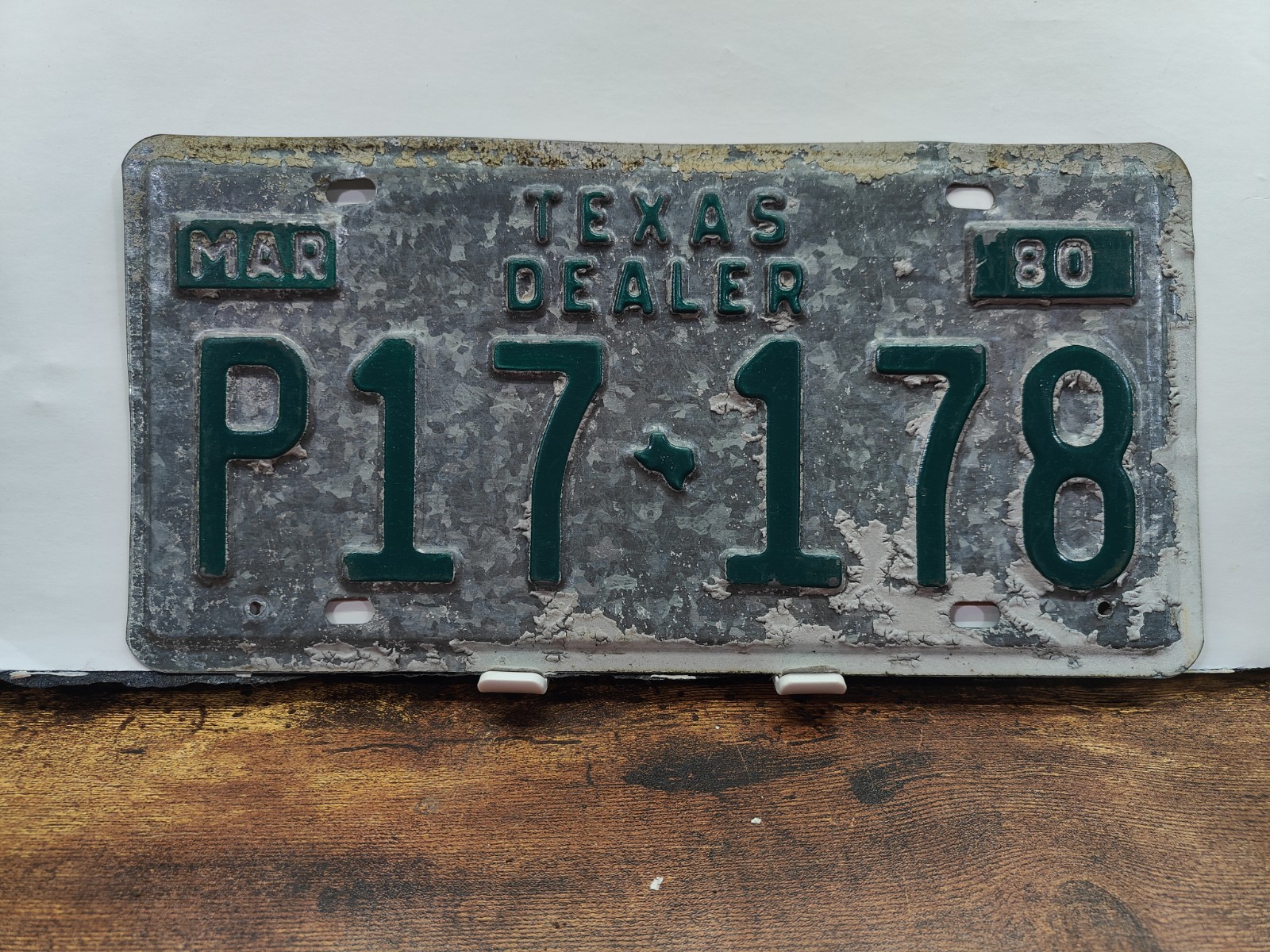 TEXAS ⭐ License Plate Tag USA 🇺🇸 🐂 1980 Dealer P 17 178 Classic Car Vintage