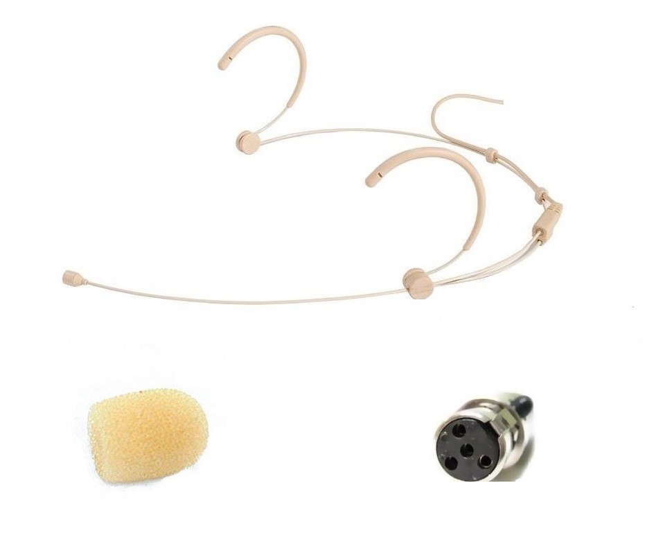 Headset Microphone for Shure BLX1 Wireless Headset Beltpack System ta4f Beige