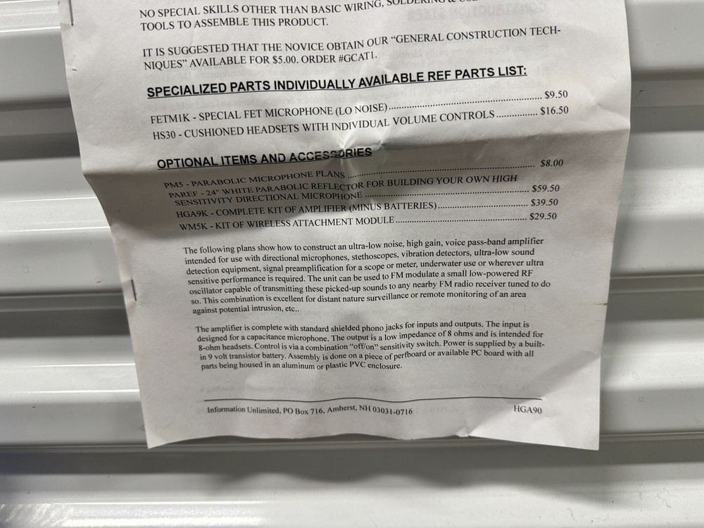 LOW NOISE AUTO AMPLIFIER WITH FILTER
