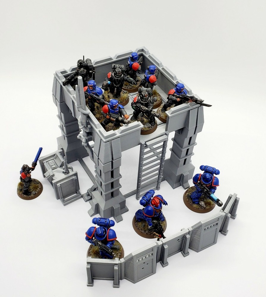 3d Printed Terrain. 3D Printed Forward Operating Base.3D Printed Wargame Scenery