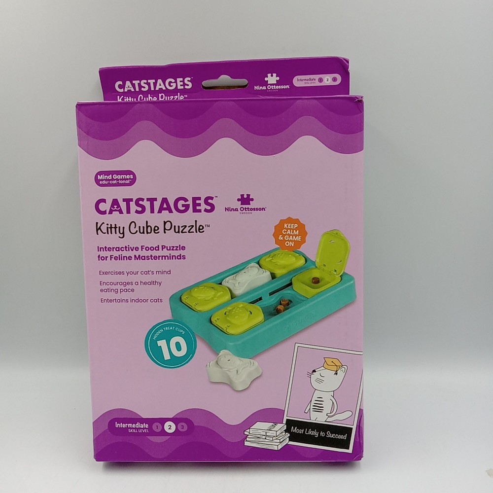 Kitty Cube Interactive Cat Treat Puzzle, Blue.....       ....................127
