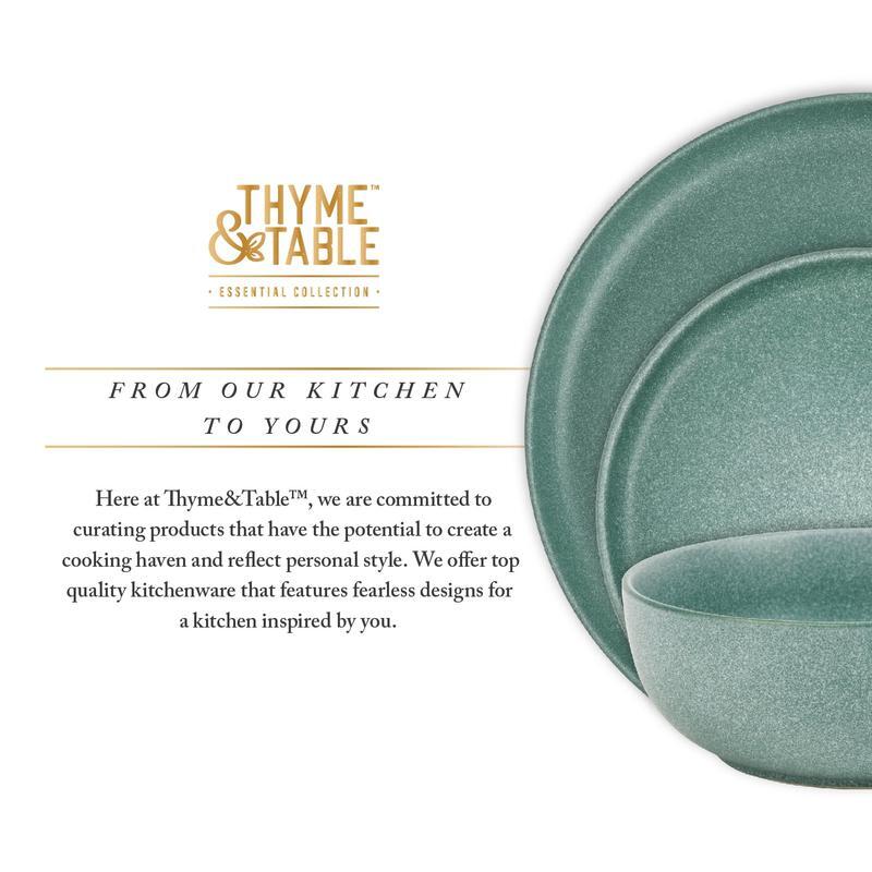 12 Piece Stoneware Dinnerware Set Dishwasher Safe Microwave Safe Durable Round