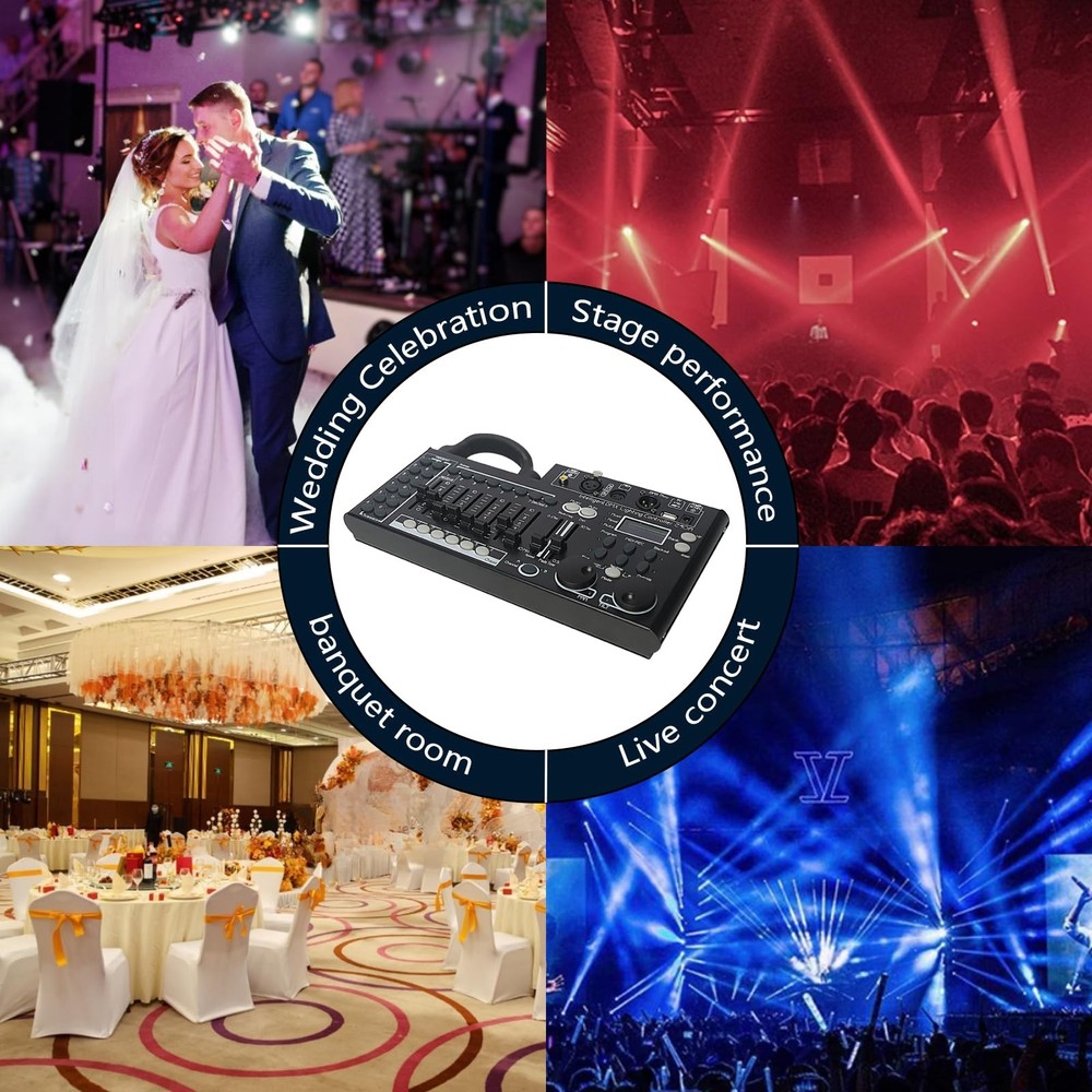 DMX Lighting Console, 240 Channels DMX 512 Controller for dj Lights, Equipped...