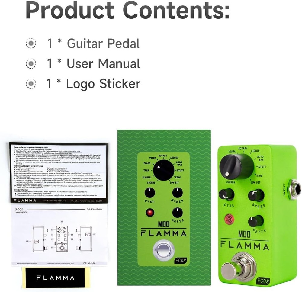 Versatile FC05 Mini Modulation Pedal with 11 Effects for Dynamic Performances