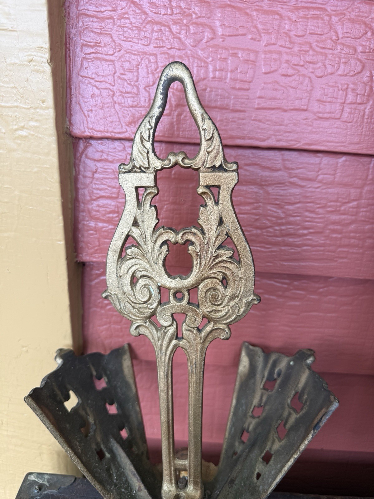 Antique MOE BRIDGES 3 Slip Shade Ceiling Light Parts Etruscan Series Art Deco