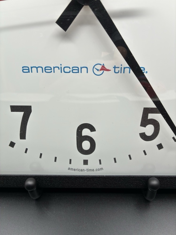 American Time AllSync Plus 120V 12" Square Clock U58BHAA591 Synchronous Wired