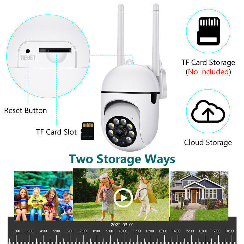 2-Pack Wireless 5G WiFi Security Camera System Smart Outdoor Night Vision 1080P