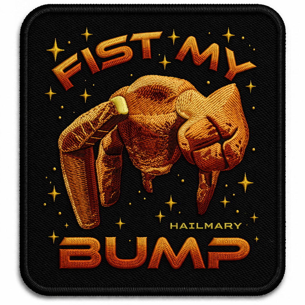Custom embroidered patch Fist Bump funny design iron-on patch