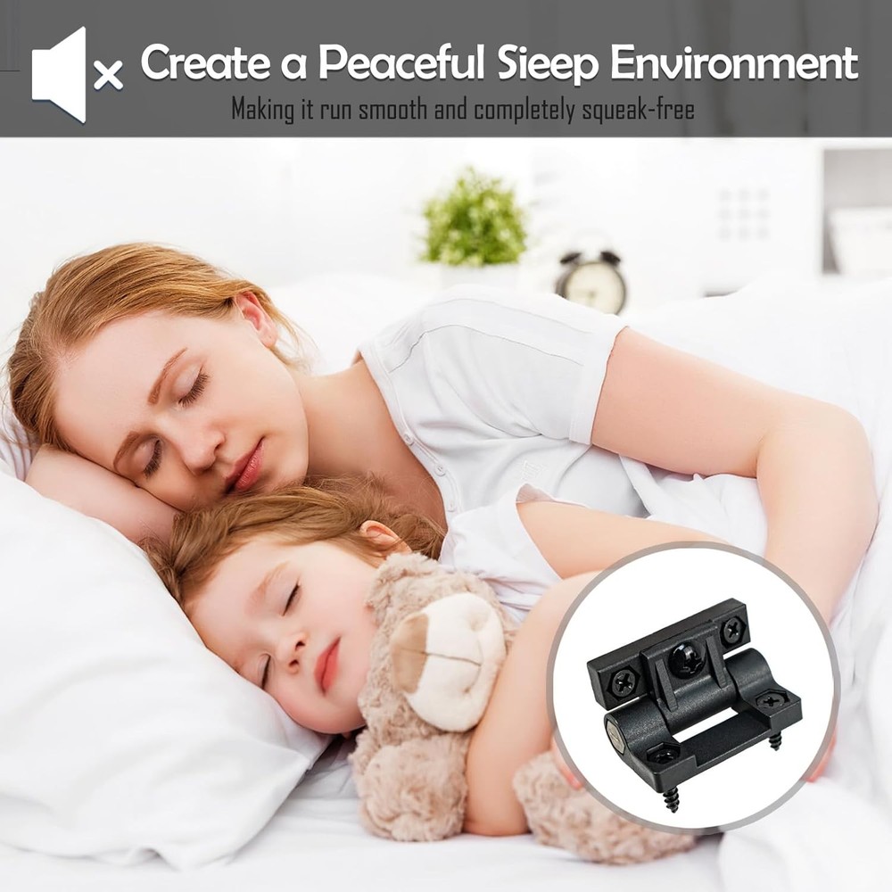 10 Pack Adjustable Torque Hinge, 43mmx36mm 4 Countersunk Holes with Black