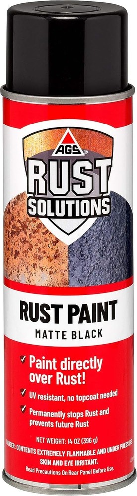 Rust Spray Paint, 14oz, Durable Matte Black Finish, Safe 14 oz,