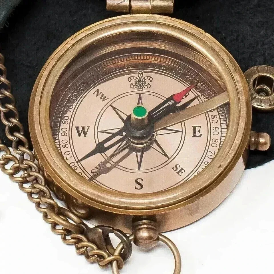 Brass Compass Nautical Antique Pocket Gift Maritime compass