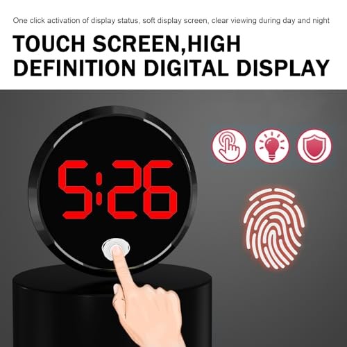 Digital Dashboard Car Clock, Touch-Sensitive Luminous LED High 1 PC Red
