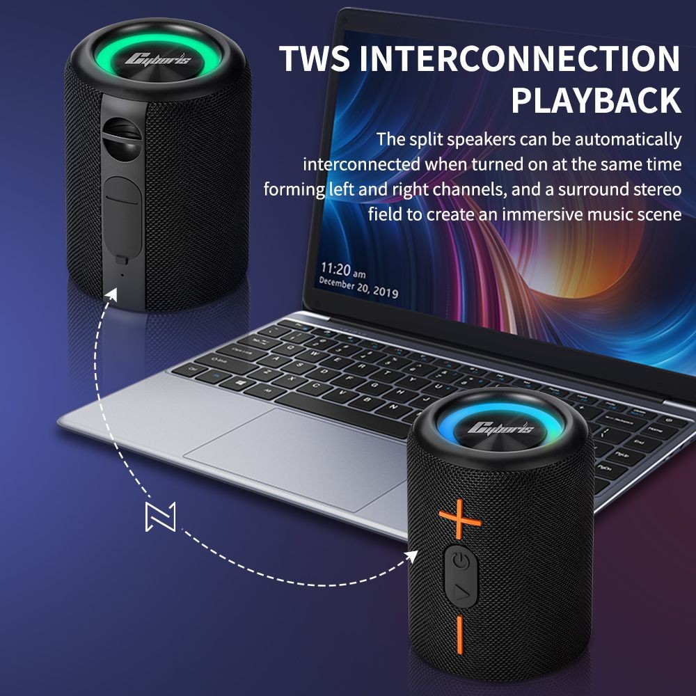 2 in 1 Portable Splittable Bluetooth, Waterproof Split Wireless