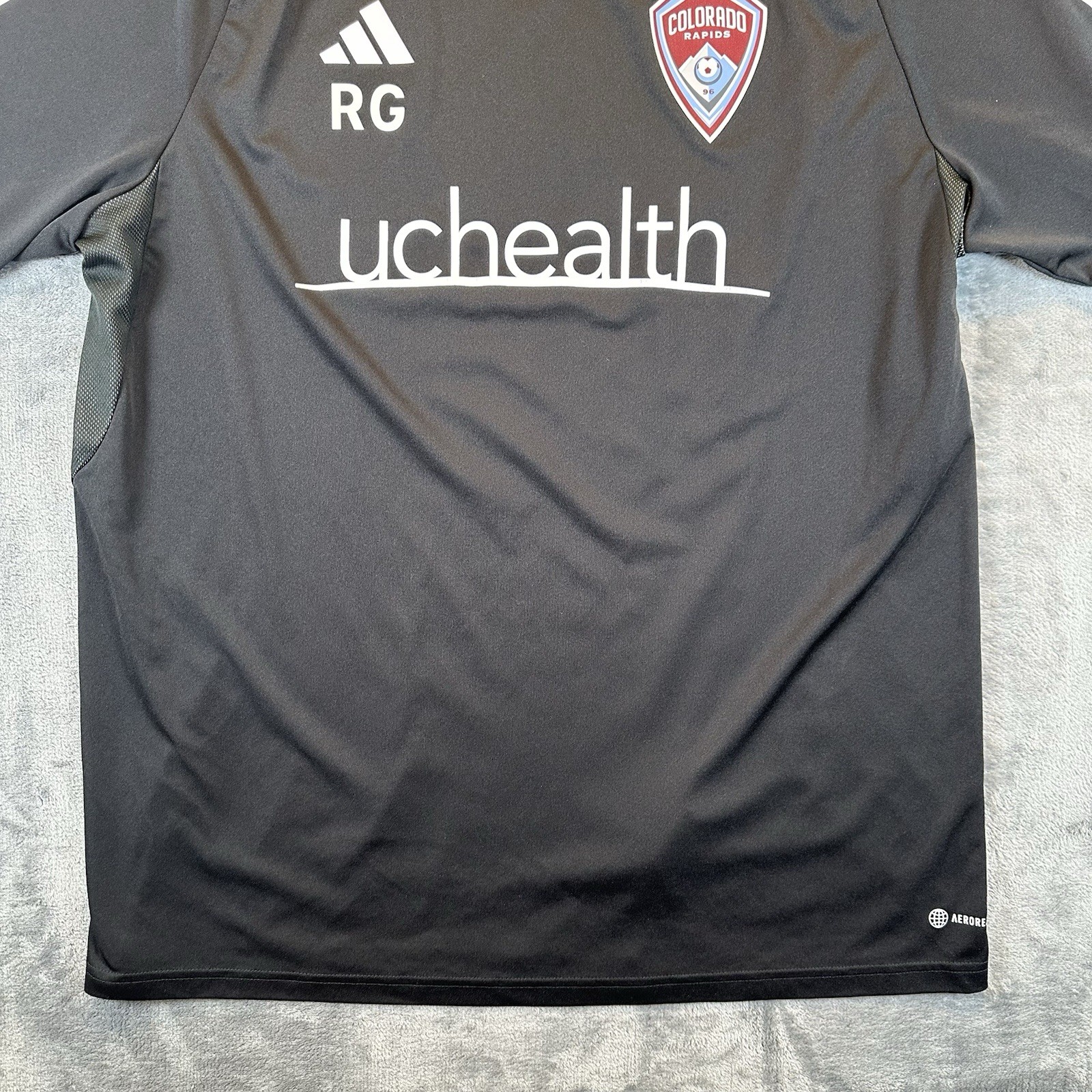 Adidas Colorado Rapids Shirt Mens XL Black Short Sleeve Slim Fit Jersey Soccer