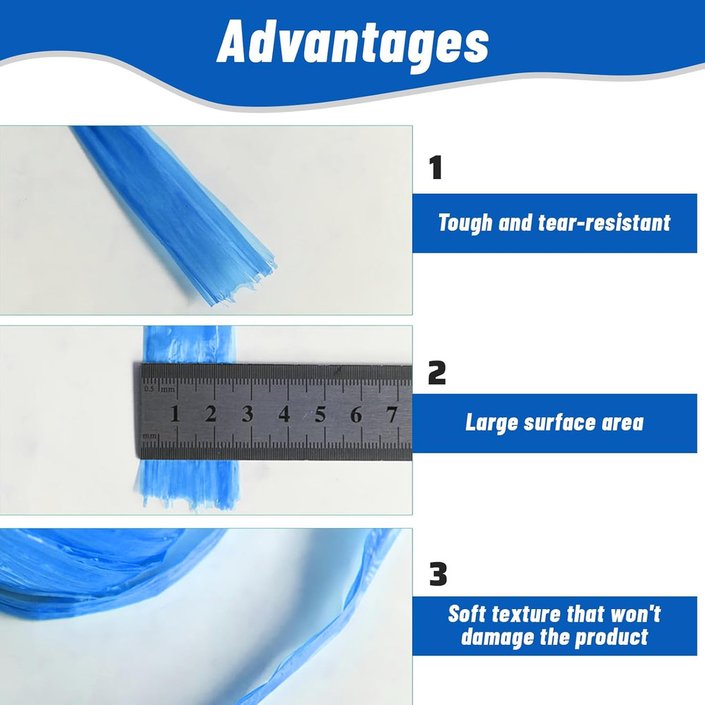 Polyester Nylon Plastic Rope Twine, 4Cm Width 310M Bundled Roll for Packing, Gar