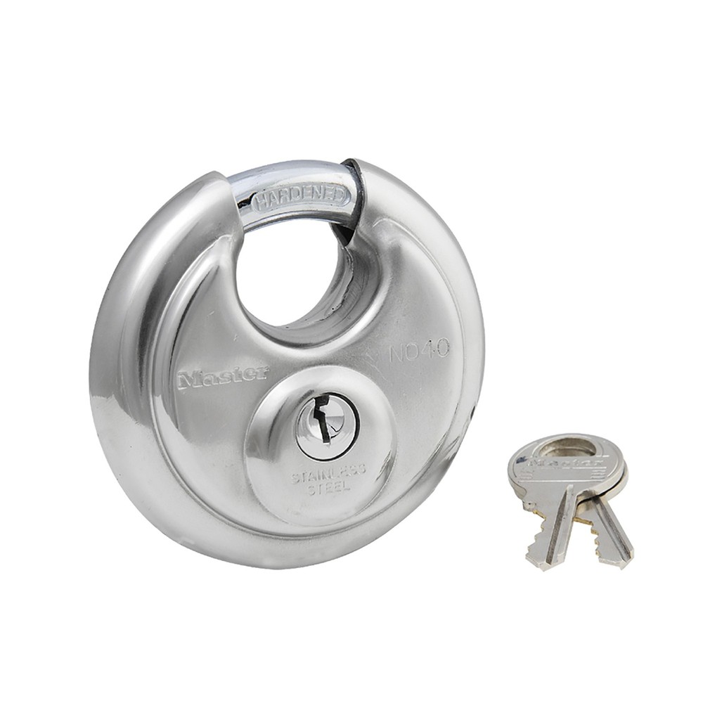 Master Lock 40DPF Disk-Shaped High-Security Shielded Padlock 2-3/4 in.