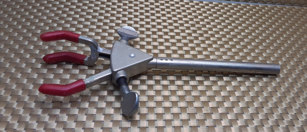 3-Prong Clamp Castaloy-  Adjustable /Red rubber prong covers