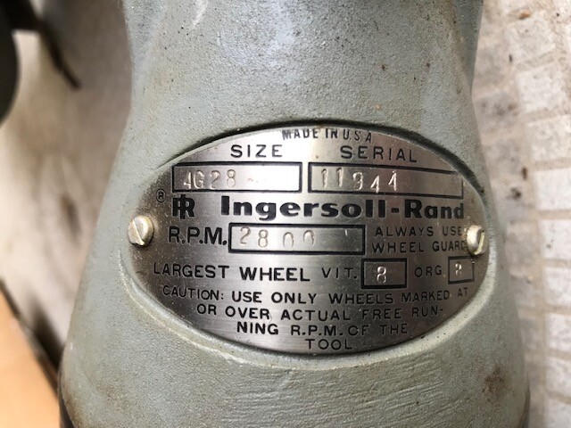 4G28 INGERSOLL-RAND BIT SHARPENER - USED