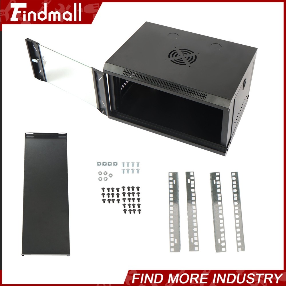 Findmall Wall Mount Network Server Rack Cabinet Enclosure 15.5'' Deep 6U