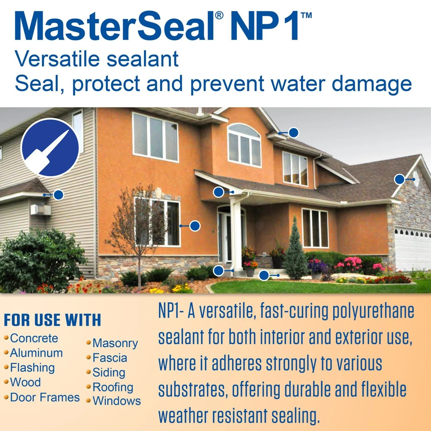 MasterSeal NP 1 10.1 oz Polyurethane Sealant, Case of 30, Select Color.