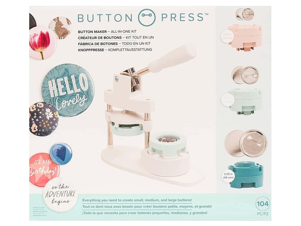 We R Memory Keepers Button Press Craft Kit Easy to Use Value Pack