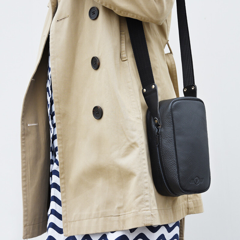 Real Leather Camera Soft Case Protective Shoulder Bag Black for Hasselblad