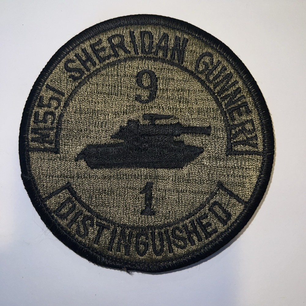 Armor M551 Sheridan Gunnery 9/1 Subdued Patch -Distinguished