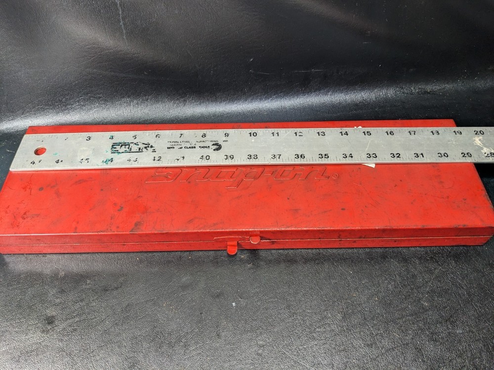 Snap-On Vintage Red Metal Socket Box - Empty Tool Box Only