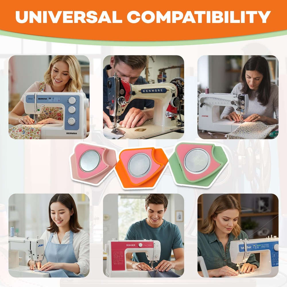 3 Pack Magnetic Seam Guide for Sewing Machine Universal Sewing Guide Ruler