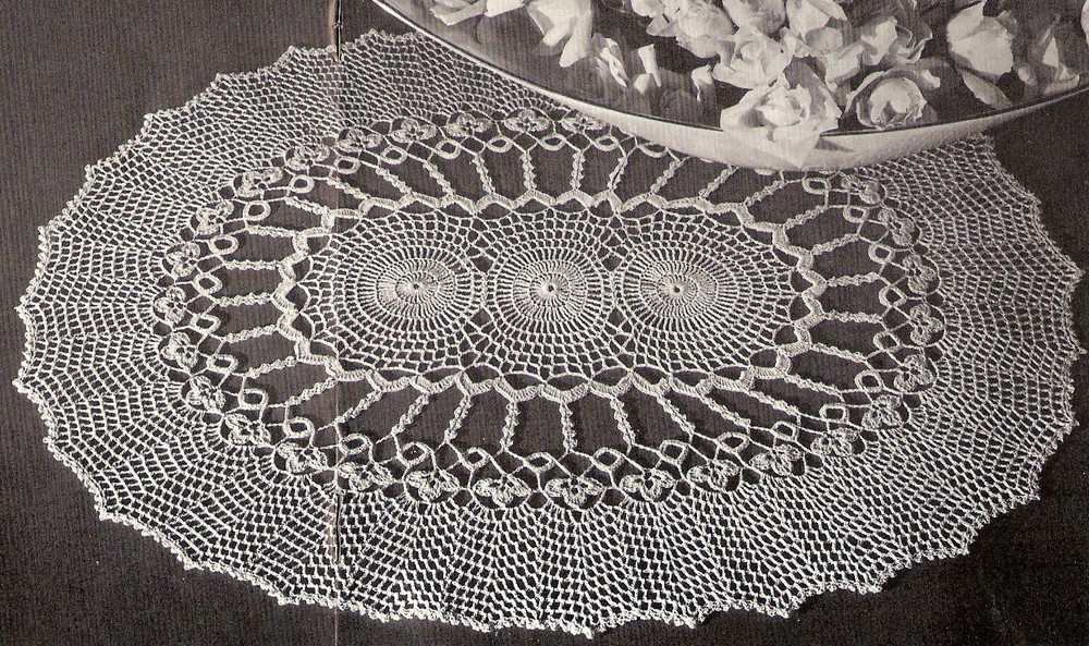 Vintage Crochet Centerpiece Doily #56 PATTERN ONLY