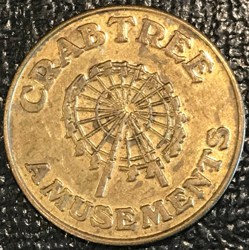HIGH GRADE CRABTREE AMUSEMENTS STAPLES, TX. ARCADE TOKEN-DEC272
