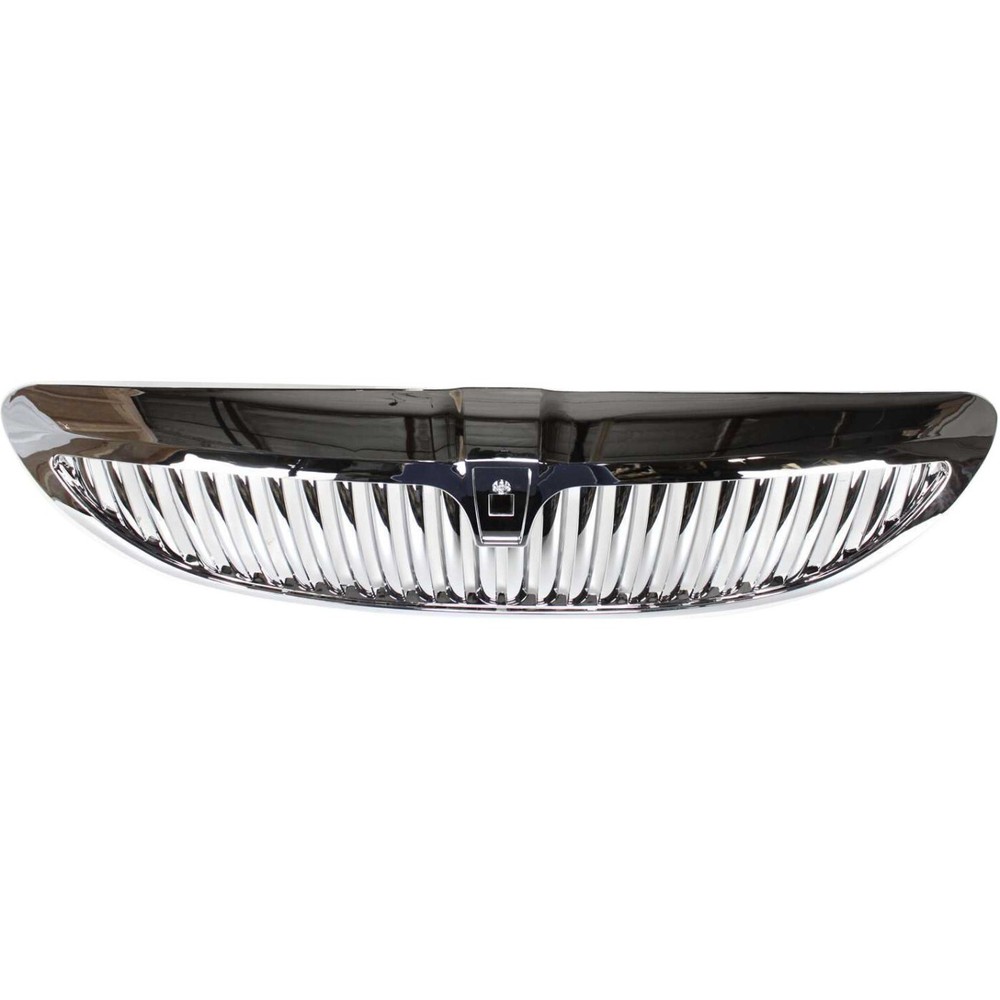 Grille For 03-11 Lincoln Town Car Chrome Shell and Insert with emblem provision