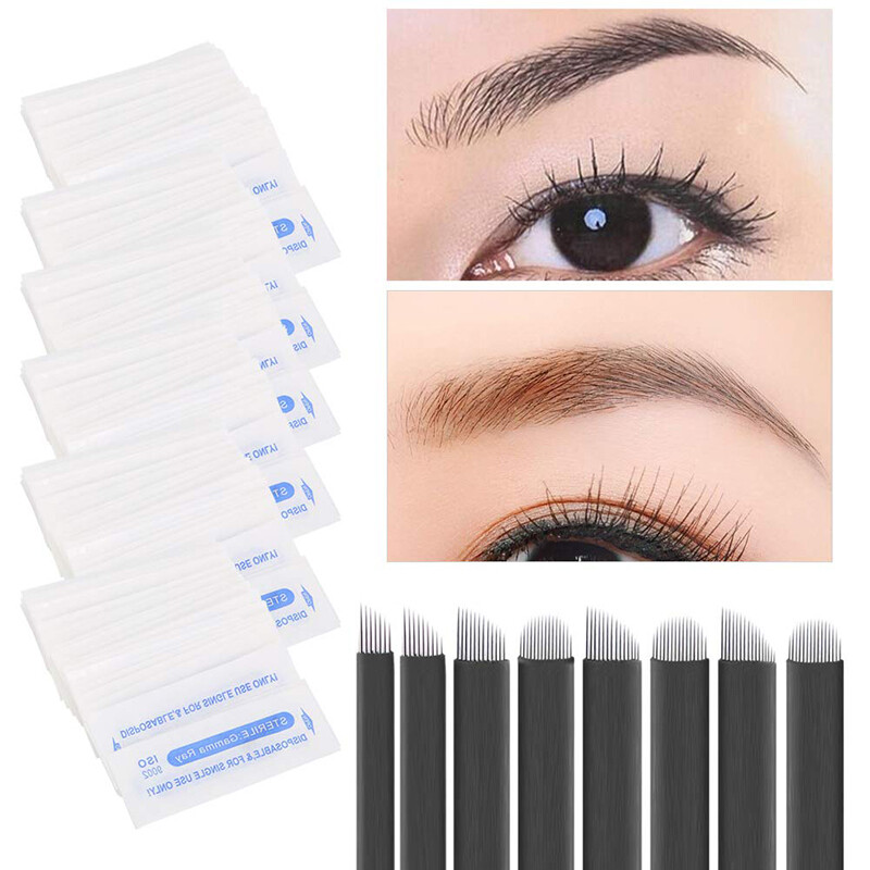 Super Sharp 0.18mm Black Nano Pin Microblading Needles Permanent Makeup Needle
